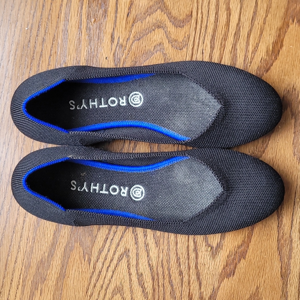 Rothy's Round Toe Black Flats